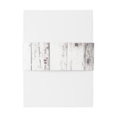 White Wood Rustic Farmhouse Country Weddenschap Uitnodigingen Wikkel (Achterkant Voorbeeld)