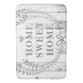 White Wood Rustic Farmhouse Home Sweet Home Badmat (Voorkant Verticaal)