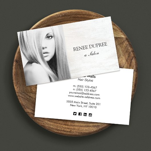 White Wood Salon Fotografie Fotokaart Visitekaartje
