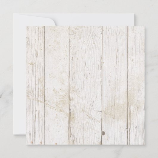 White Wood Save the Date Minimalistische Initialen (Achterkant)