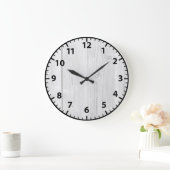 White Wood Shabby Chic Acrylic Wall klok (Huis)