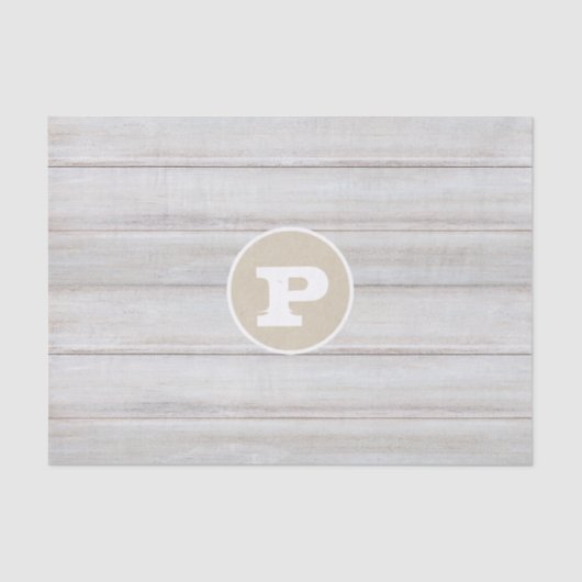 White Wood Shabby Chic Farmhouse Rustic Party Tissuepapier (Voorkant)