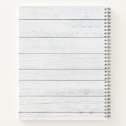 White Wood Specialized Family Recipe Cookbook Notitieboek (Achterkant)