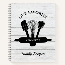 White Wood Specialized Family Recipe Cookbook Notitieboek