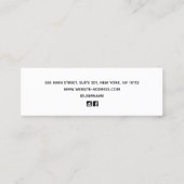 White Wood Stud oorklaar juwelier display Contactkaartje (Achterkant)