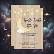 White Wood Twinkle Twinkle Little Star Baby shower