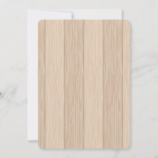 White Wood Twinkle Twinkle Little Star Baby shower Kaart (Achterkant)