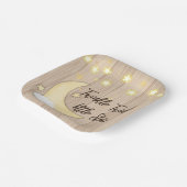 White Wood Twinkle Twinkle Little Star Baby shower Papieren Bordje (Gebogen)