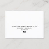 White Wood Two Bracelet Display Calling Card Contactkaartje (Achterkant)