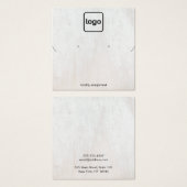 White Wood Voeg Logo Ketting oorspong Kaart toe (Voorkant /achterkant)