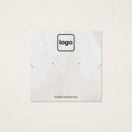 White Wood Voeg Logo Ketting oorspong Kaart toe