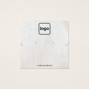 White Wood Voeg Logo Ketting oorspong Kaart toe