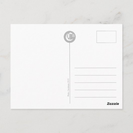 White wooden fence CC0684 Winter Sun Postcard Briefkaart (Achterkant)