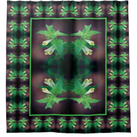 White Woodland Wildflower Floral Art Pattern Douchegordijn (Voorkant)