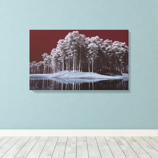White Woods Canvas Print (Insitu (Houten vloer))