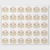 White wrapping paper Little Potsticker Baby shower Cadeaupapier (Vlak)