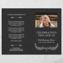 White Wreath Celebration of Life Funeral Programme