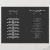 White Wreath Celebration of Life Funeral Programme (Achterkant)