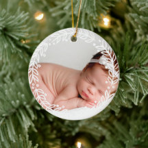 White Wreath | Eerste Kerstmis van Red Baby