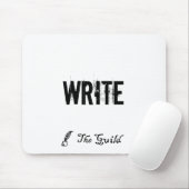 White WRITE Mousepad Muismat (Met muis)