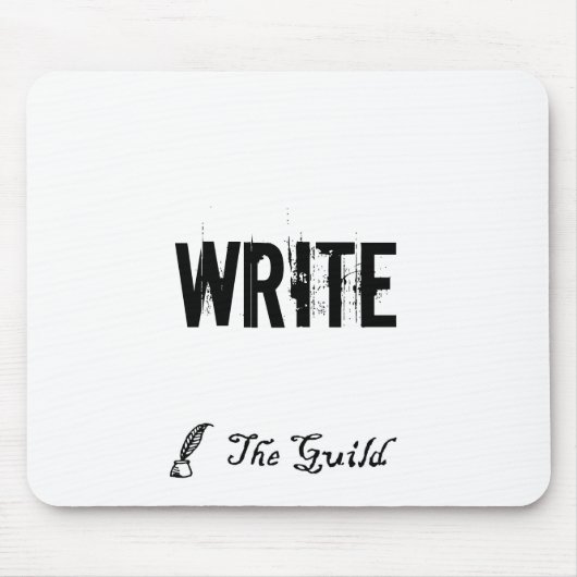 White WRITE Mousepad Muismat (Voorkant)