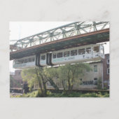 White Wuppertal Floating Train Schwebebahn Vorwerk Briefkaart (Voorkant)