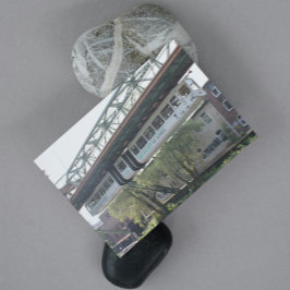 White Wuppertal Floating Train Schwebebahn Vorwerk Briefkaart