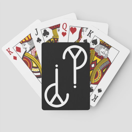 White Y? Symbool afspeelkaarten Pokerkaarten (Achterkant)