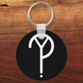 White Y? Symbool Sleutelhanger (Voorkant)