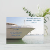 White Yacht & Ocean Retirement Boat Kaart (Staand voorkant)