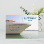 White Yacht on Ocean 60e verjaardag Kaart (Staand voorkant)