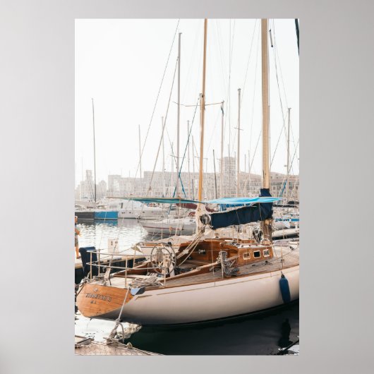 WHITE YACHT OP BAY POSTER (Voorkant)