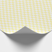 White & Yellow Checkerboard Wrapping Paper Roll Cadeaupapier (Hoek)