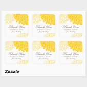 White Yellow Chrysanthemum Dank je Stickers (Vel)