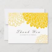 White Yellow Chrysanthemum Weddenschap Hartelijk d Bedankkaart (Voorkant)