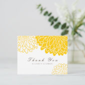 White Yellow Chrysanthemum Weddenschap Hartelijk d Bedankkaart (Staand voorkant)