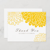 White Yellow Chrysanthemum Weddenschap Hartelijk d Bedankkaart (Voorkant / Achterkant)