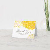 White Yellow Chrysanthemum Weddenschap Hartelijk d Bedankkaart (Voorkant)