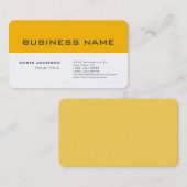 White Yellow Contemmodern Mnimalist Visitekaartje (Voorkant / Achterkant)