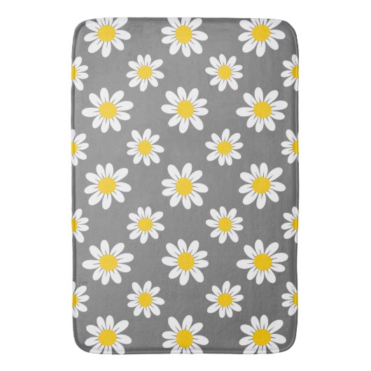 White Yellow Daisies Badmat (Voorkant Verticaal)