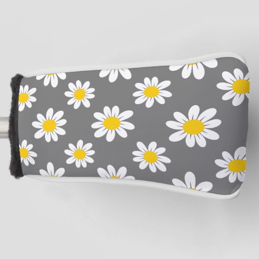 White Yellow Daisies Golfheadcover (Voorkant)