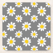 White Yellow Daisies Kartonnen Onderzetters (Voorkant)