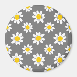 White Yellow Daisies Magneet