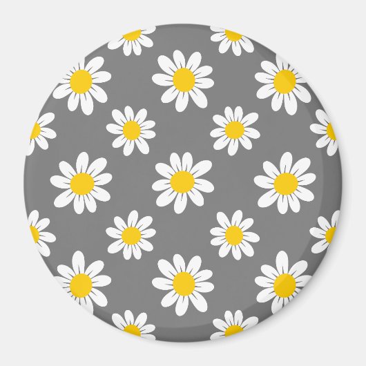 White Yellow Daisies Magneet (Voorkant)