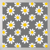 White Yellow Daisies Poster (Voorkant)
