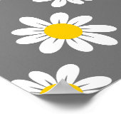 White Yellow Daisies Poster (Hoek)