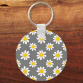 White Yellow Daisies Sleutelhanger (Voorkant)