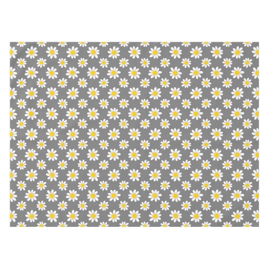 White Yellow Daisies Tafelkleed (Voorkant (Horizontaal))