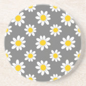 White Yellow Daisies Zandsteen Onderzetter (Voorkant)