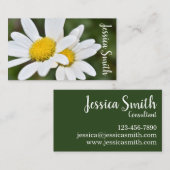 White Yellow Daisy Flower Daisies Natuur Foto Visitekaartje (Voorkant / Achterkant)